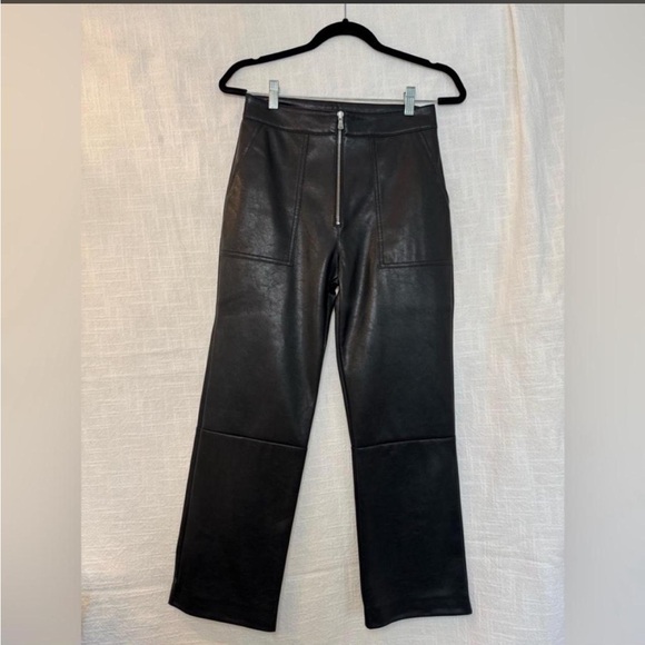 Revolve LNA Vegan Black Leather Women's Pants - Picture 2 of 6